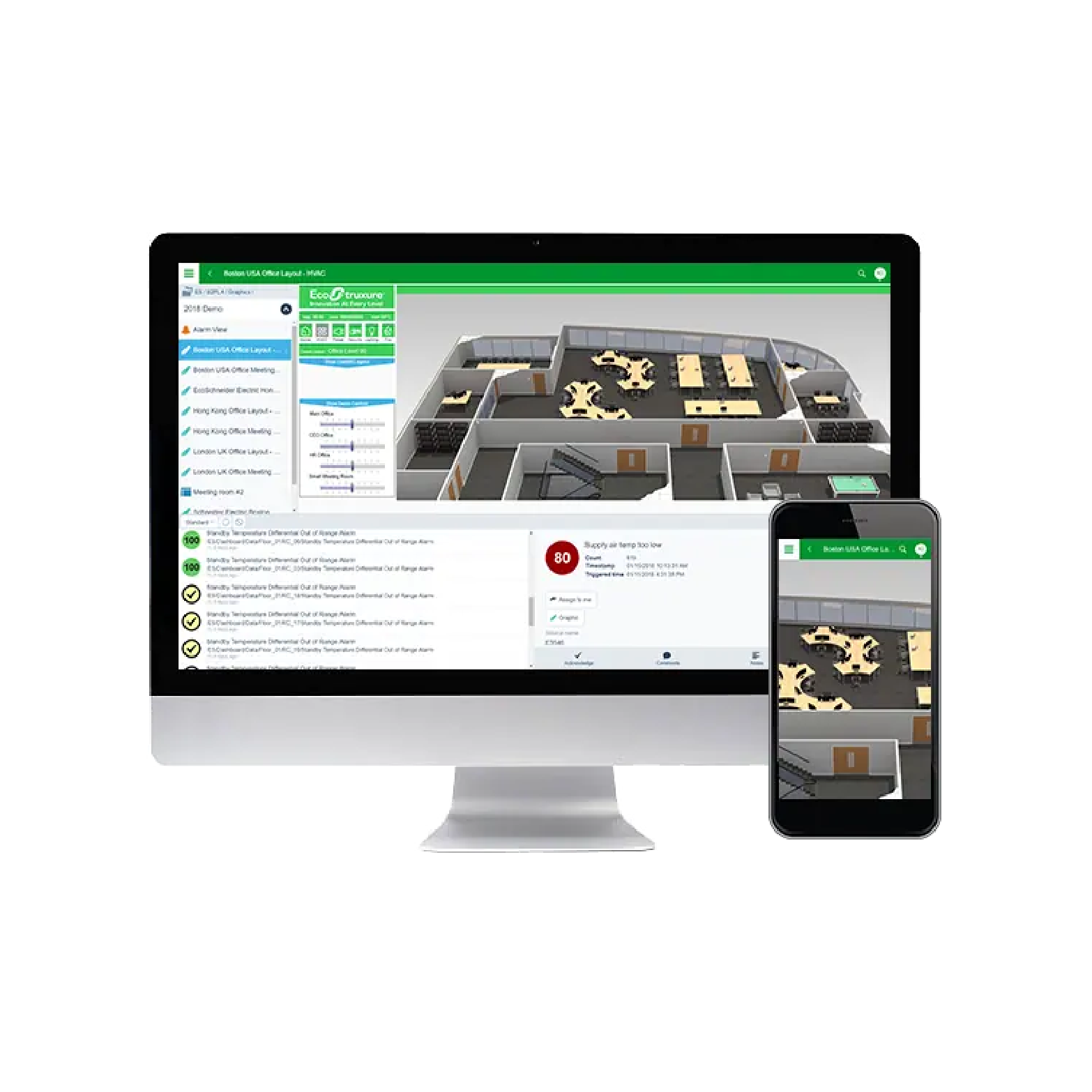 Schneider Electric, MBE, Management Bedieneinrichtung, GLT, Gebäudeleittechnik